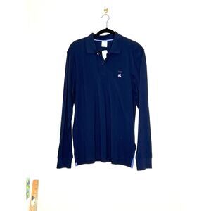 Brooks Brothers size L  mens polo shirt navy long sleeve cotton classiccore